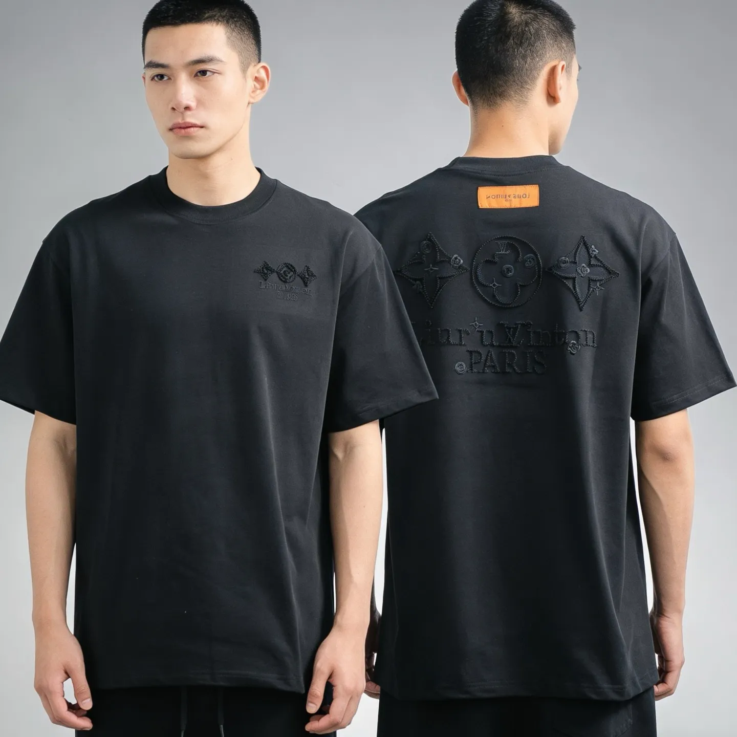 Louis Vuitton/Louis Vuitton three-flower embroidered short sleeves